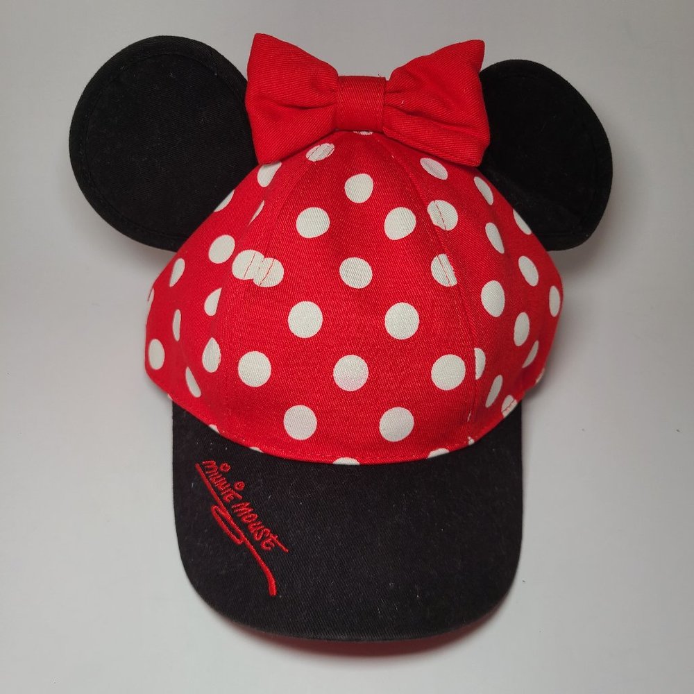 Disney Parks Minnie Mouse Ears Hat Snapback Disneyland